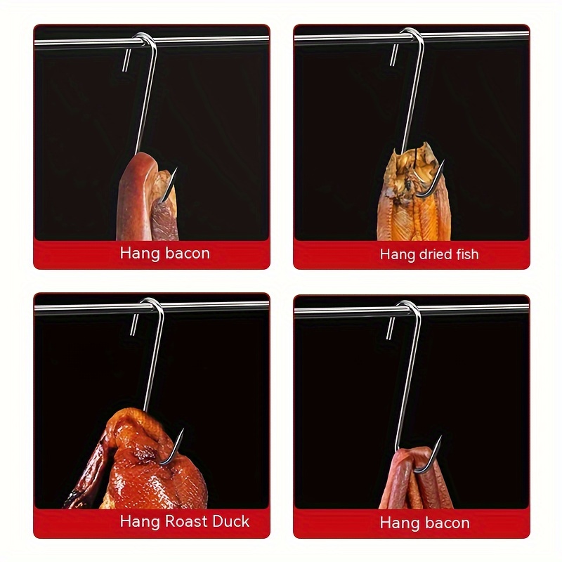 Stainless Steel Hanging Bacon Hooks S Hooks Multi functional - Temu Canada
