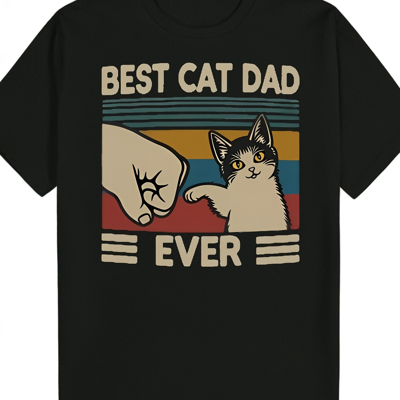 

Men's Casual , 100% Polyester, Vintage Cat Dad Graphic, Crew Neck, Stretch, Summer Knit Fabric, Animal Pattern, Regular Fit, Dark Humor Y2k Anime Style, Gift For Cat Lovers