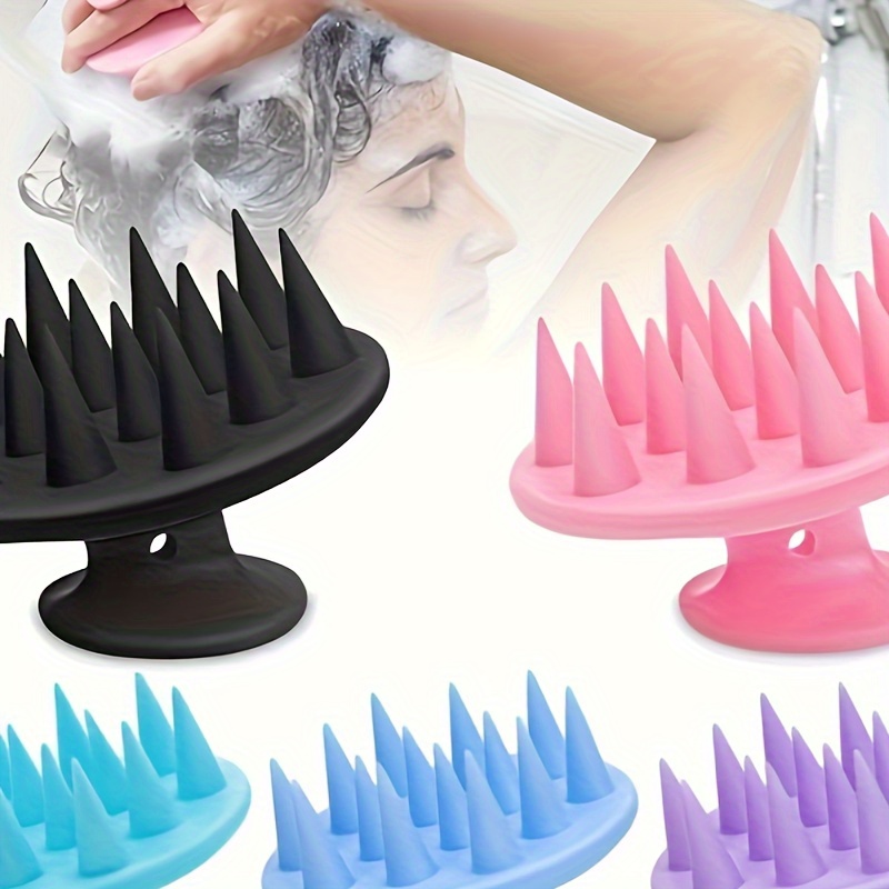 

1pièce Brosse de Lavage de Cheveux En Silicone de Couleur Unie Masseur de Cuir Brosse de Shampooing Pour Cheveux Brosse de Nettoyage Des Cheveux Adaptée Au Lavage Des Cheveux À La Douche