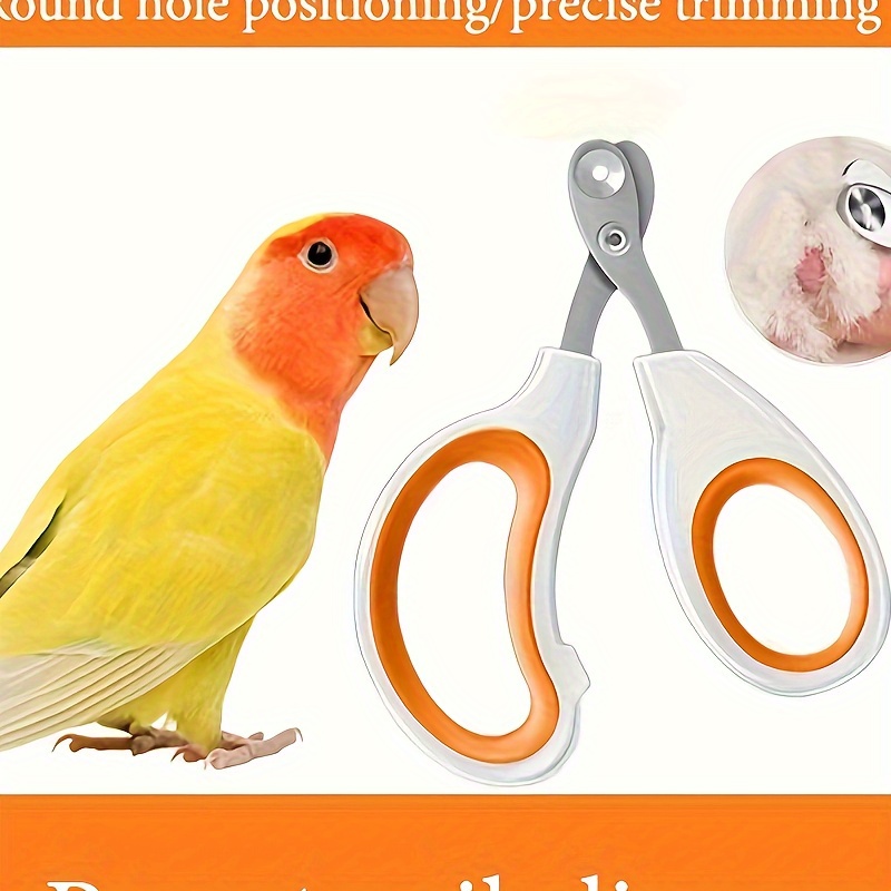 

1pc Featherlight Bird Nail Clippers For Parrots - Precise Round Hole Trimmer, Durable Iron Alloy, Plastic Handle, Non-electric - Ideal For Small Pet Grooming