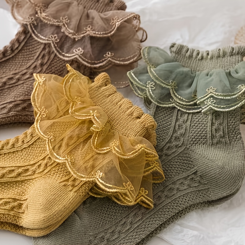 Women lace silk socks - Autumn Winter Collection