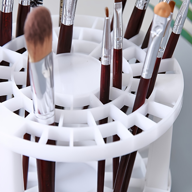 1pc Simple Multi-grid Pen Holder Girls' Makeup Brush Storage Art Paint  Finishing Rack Students' Desktop Finishing Plastic Rack - Office & School  Supplies - Temu