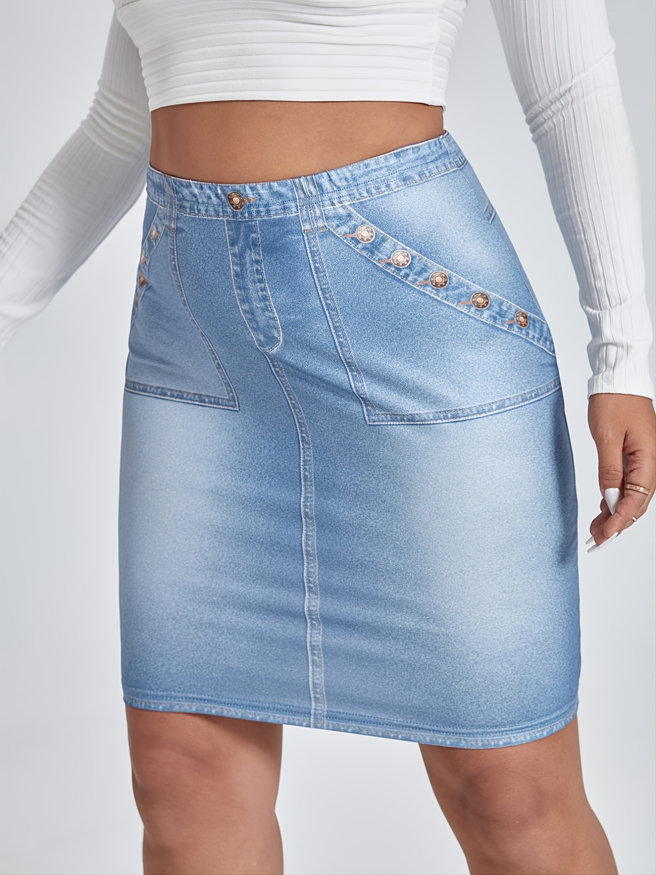 11 Flattering Plus-Size Denim Skirts For Women With Curves