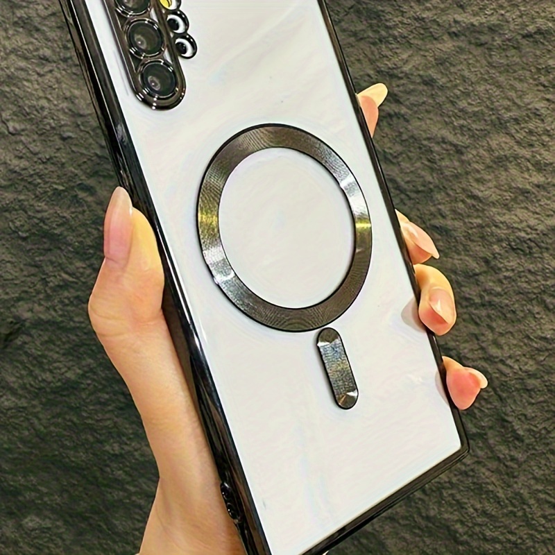 

Slim Transparent Silicone Anti-scratch Shockproof Magnetic Phone Case For Cover