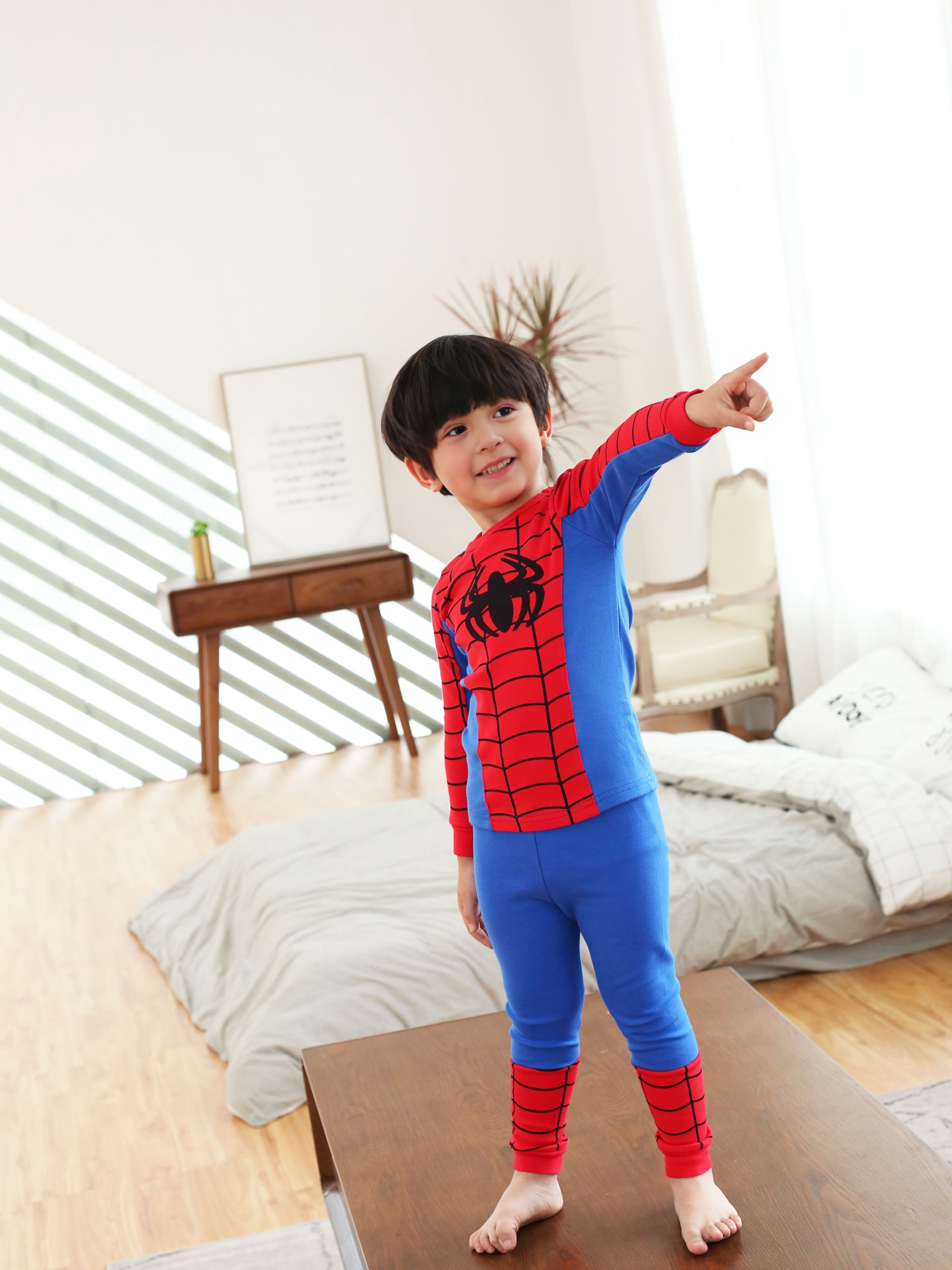 Juego de pijama de franela de 2 piezas de Spiderman