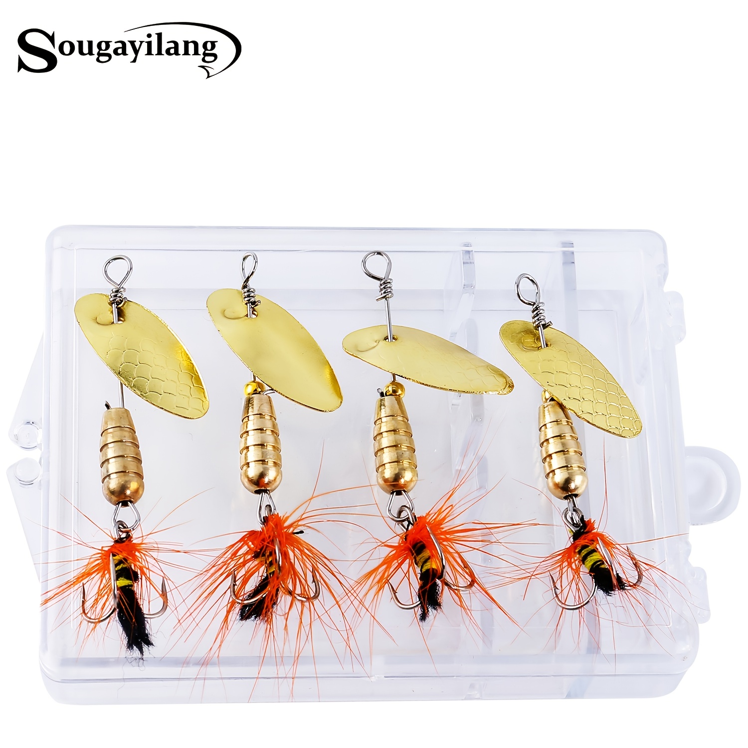 Fishing Spinners 4pcs Hard Metal Spinnerbaits Lures Kit For, 57% OFF