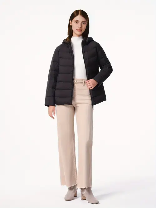 심플 후드 웜 코트, 캐주얼 집업 긴팔 아우터, 여성복