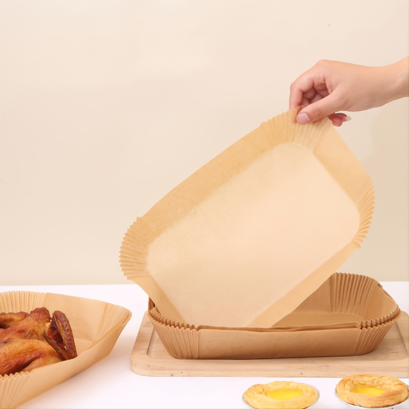 Oil-absorbing Air Fryer Paper Pad - Rotisserie, Baking, And Silicone Oil  Tin Paper For Healthy Cooking - Temu