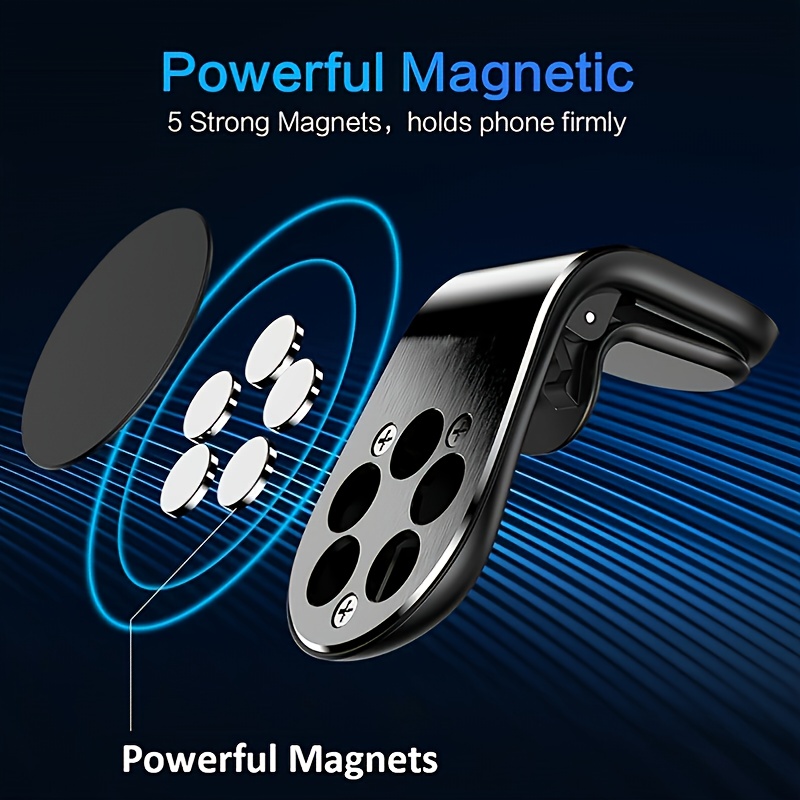 flowgoer Auto-Handyhalter mit magnetischer Befestigung und Metallhaken  Handy-Halterung