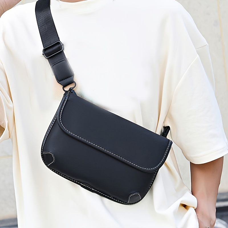 Men's Fashion Crossbody Bag, Trendy Casual Shoulder Bag With Adjustable  Strap - Temu