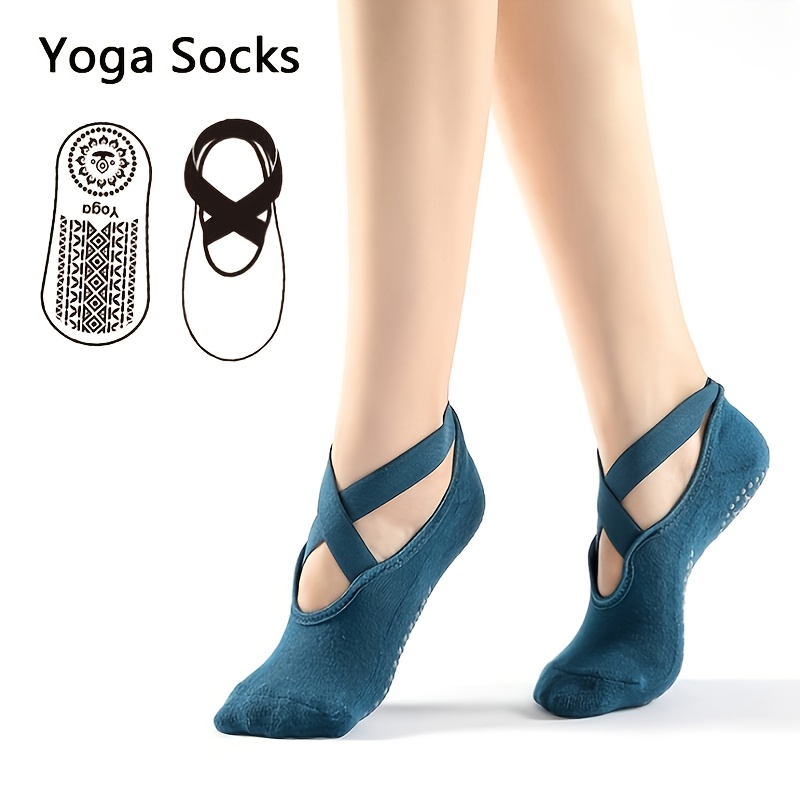  5 Pairs Non Slip Pilates Socks with Grips for Women, Grip Socks  for Yoga Ballet Barefoot Workout Anti Skid Athletic Socks : Clothing, Shoes  & Jewelry