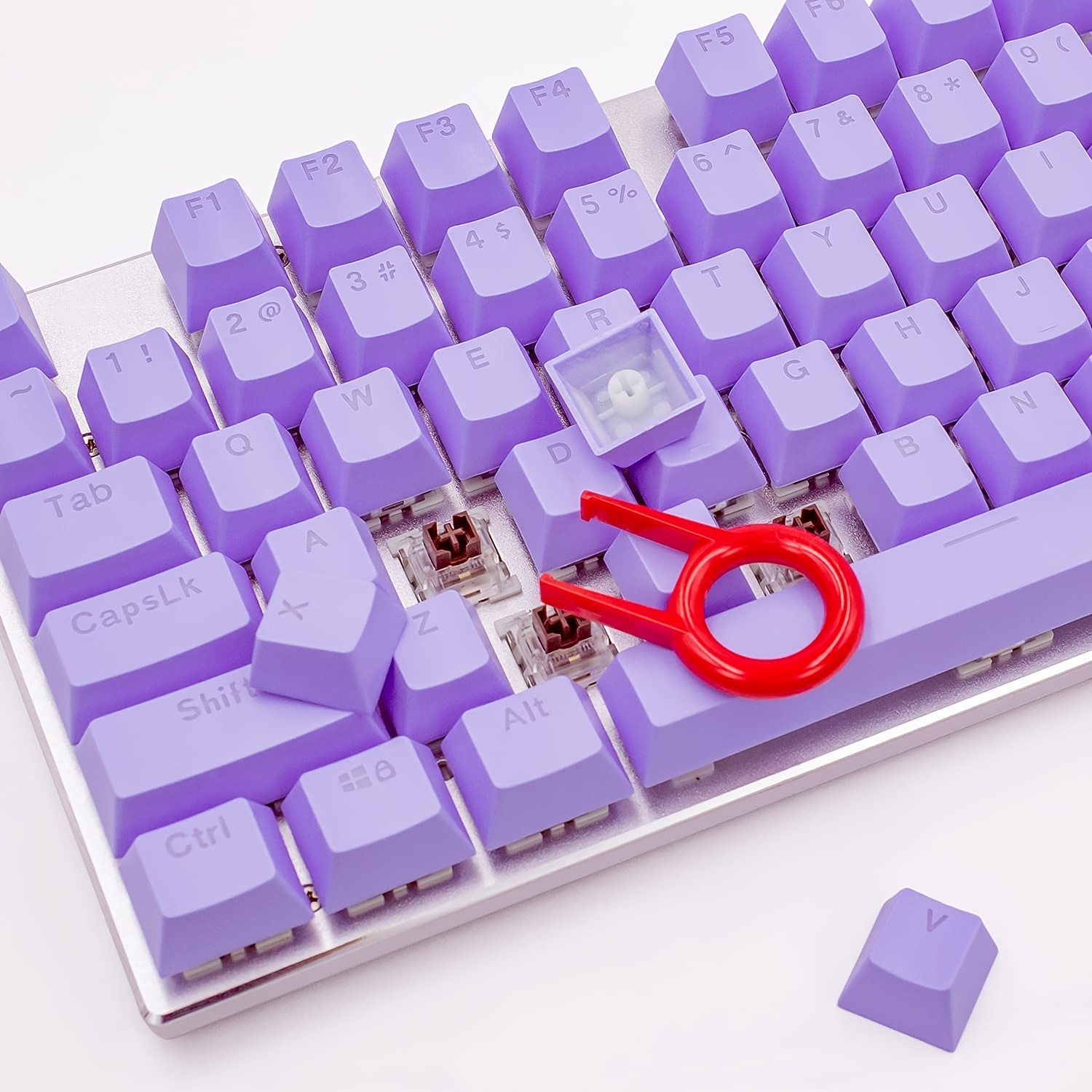 Translucent Flower Pattern Keycaps Suitable For Mechanical - Temu