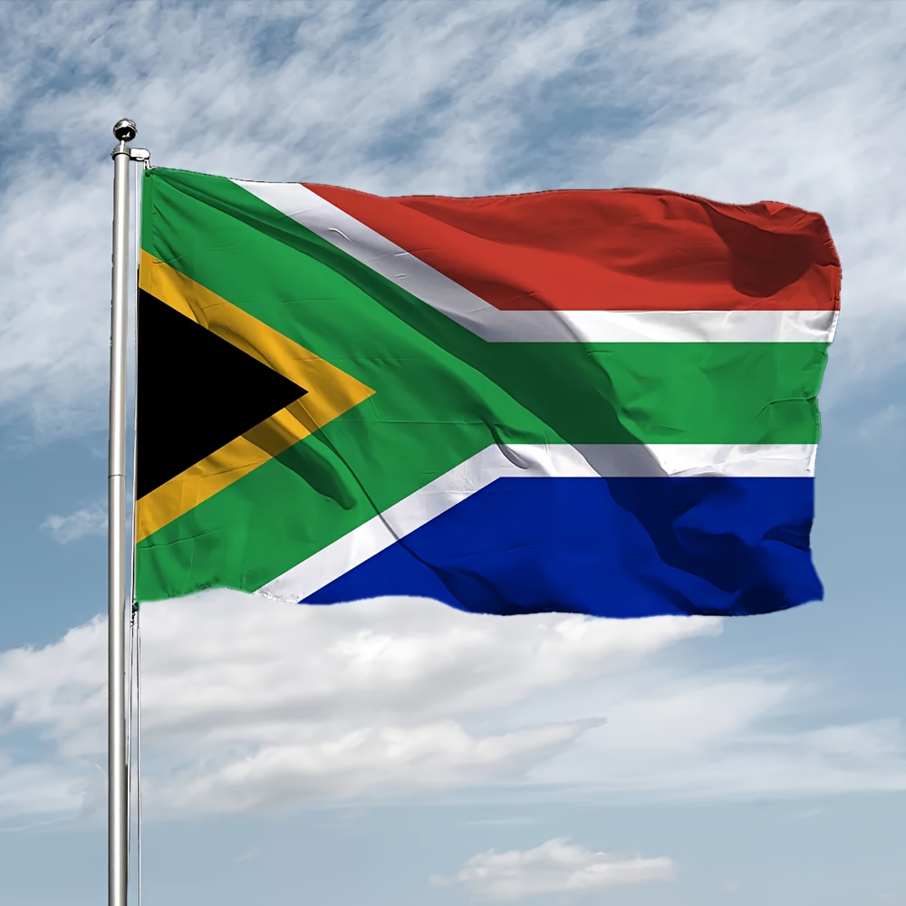1ピース、両面プリント南アフリカ国旗(90cmx150cm 3ftx5ft)、ポリエステル製の高品質吊り下げza Rsa南アフリカ国旗 、鮮やかな色、uv退色防止、国旗の装飾、屋外ホリデーデコレーション 今すぐ素晴らしい取引を見つける Temu Japan