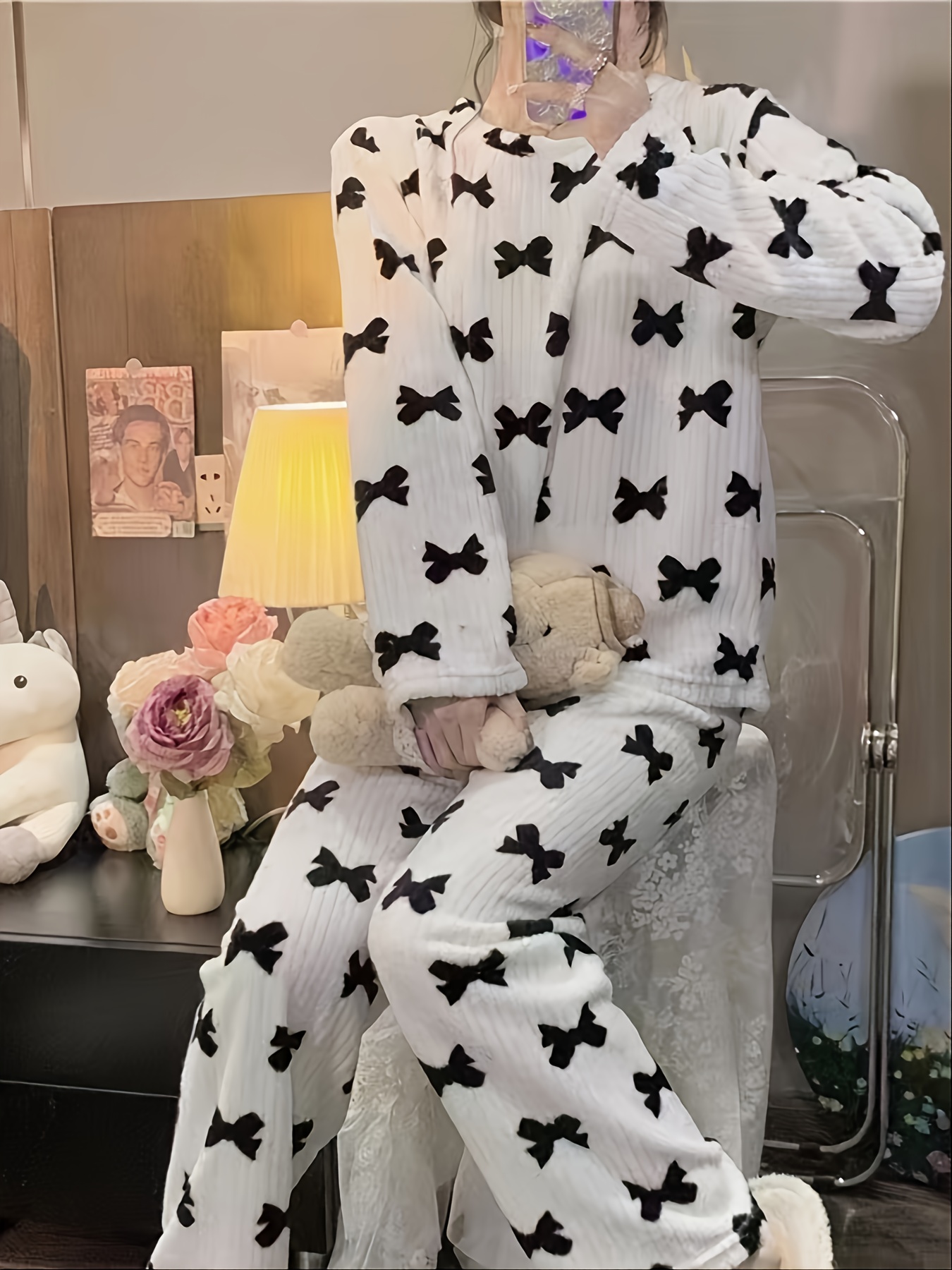 Women's Pajama Shirt Womens Pajama Set Long Sleeve Sleepwear Nightwear Soft  Pajamas Lounge Set