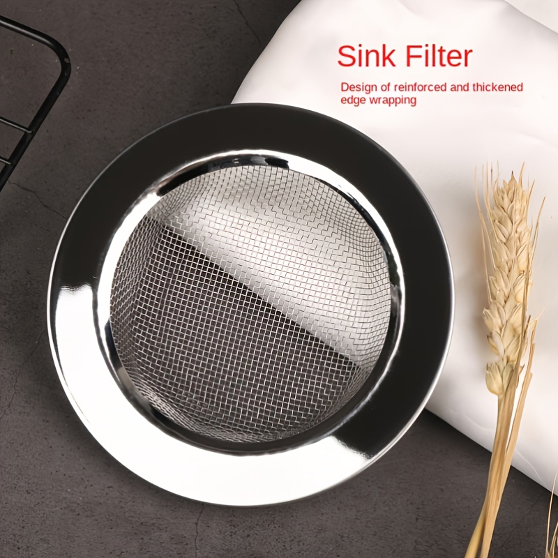 2Pcs 4.53in Kitchen Sink Strainer Stainless Steel Mesh Drain