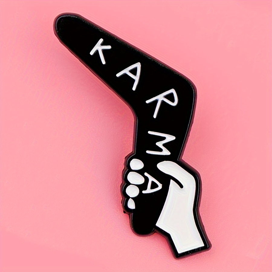 

Karma Enamel Pin - Dmlsky Brand - Accessory - 1.37" X 0.94" - 3g Weight - Perfect For Jewelry, Brooches, Lapel Badges