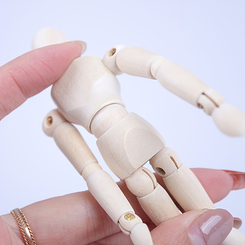 Wooden Figure Wooden Hand Joints Flexible And Movable - Temu