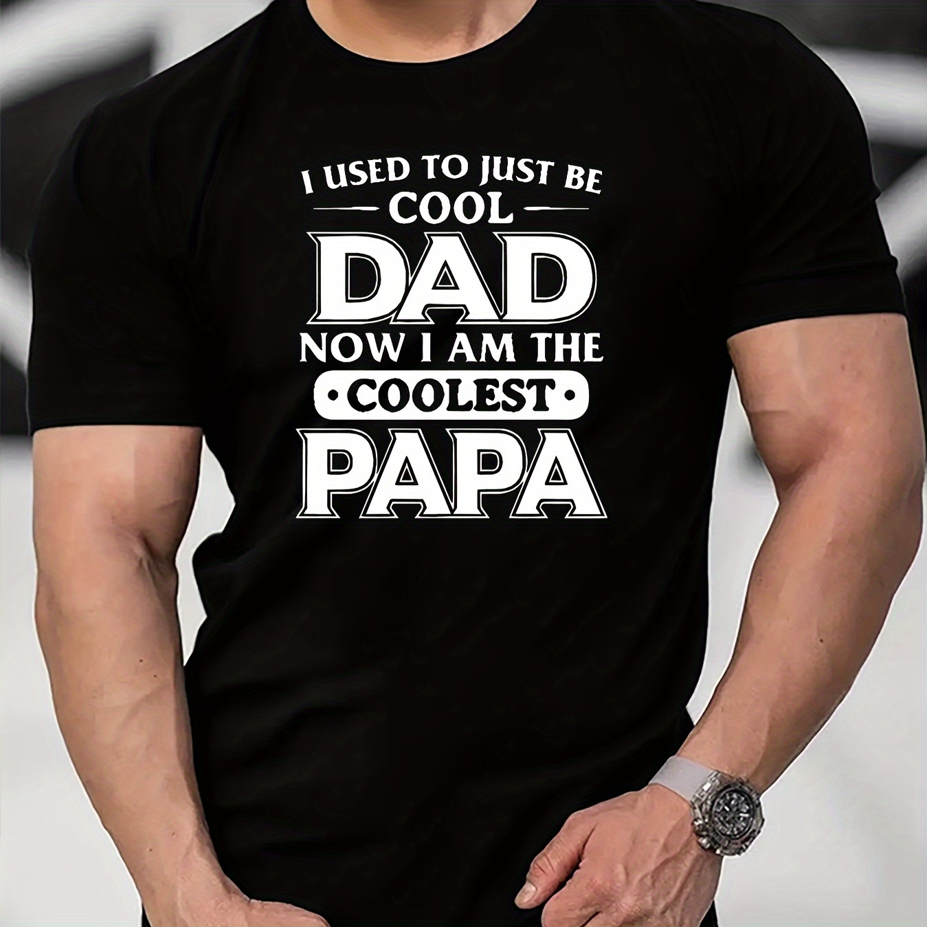 

Coolest Grandpa Print T Shirt, Tees For Men, Casual Short Sleeve T-shirt For Summer