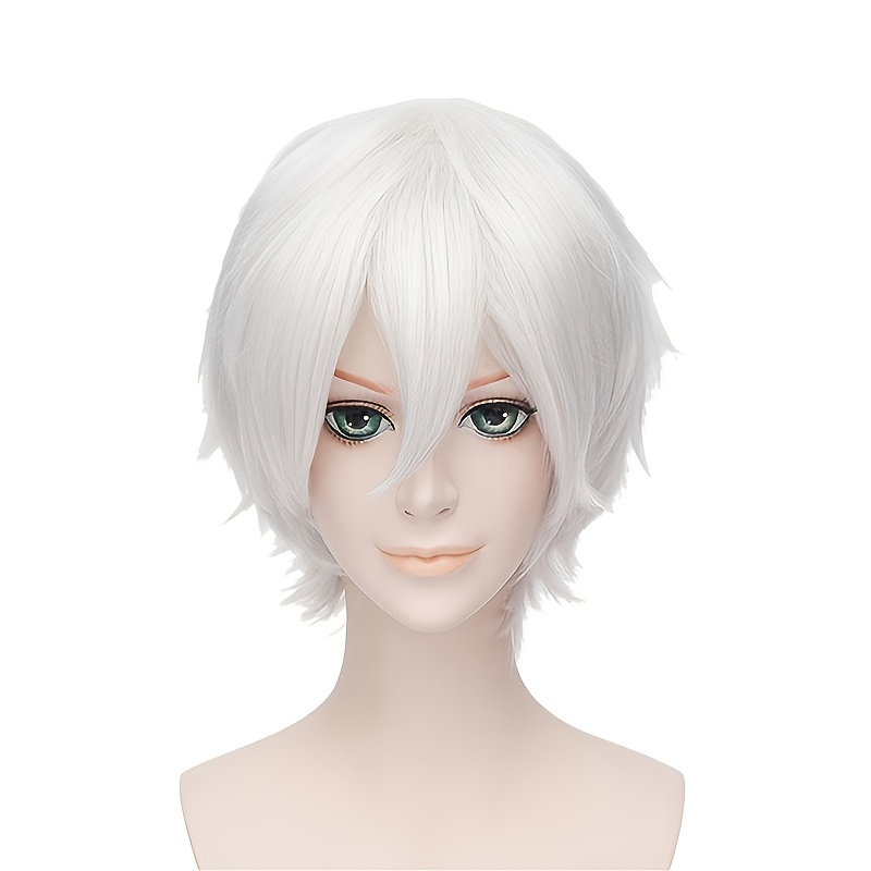 Cosplay Short Wig Silver White Fluffy Hair Harajuku Style | Our Store