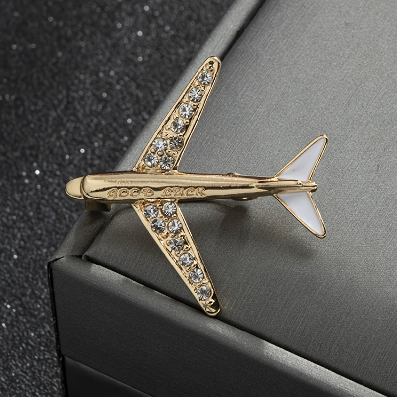 

1pc Airplane Men's Brooch, Suit Coat Accessories