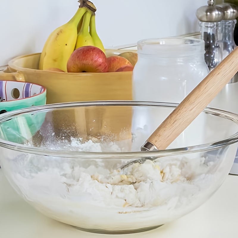 Stainless Steel Dough Whisk With Wooden Handle Bread - Temu