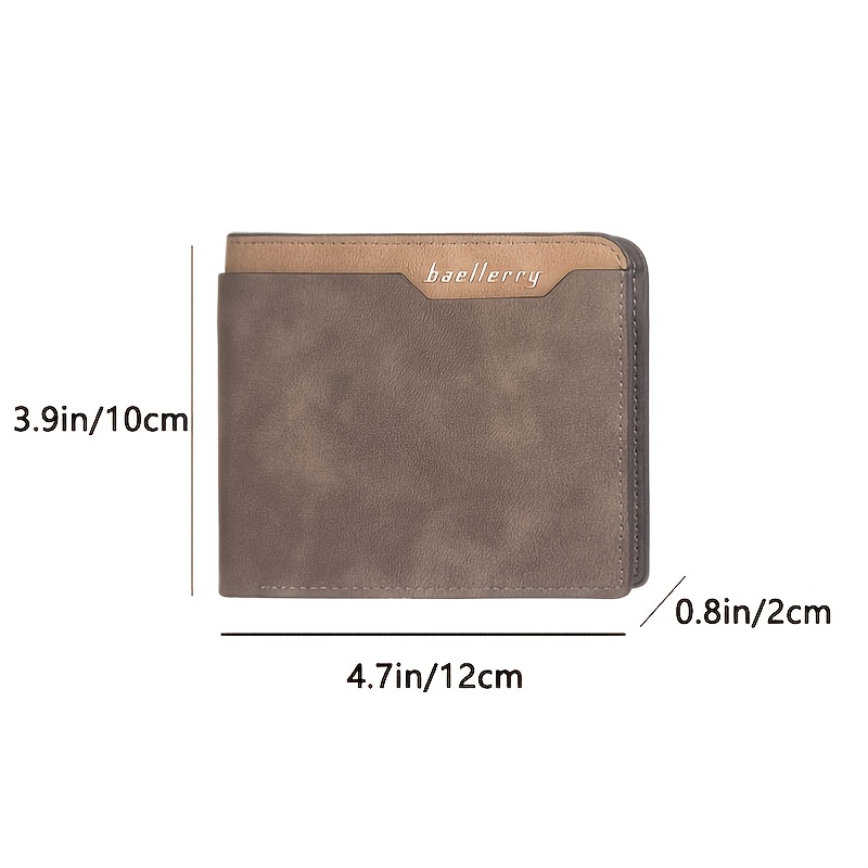 Wallet For Men Short Casual Business Foldable Bifold Wallets Pu Leather  Luxury Small Zipper Coin Pocket Purse - Temu