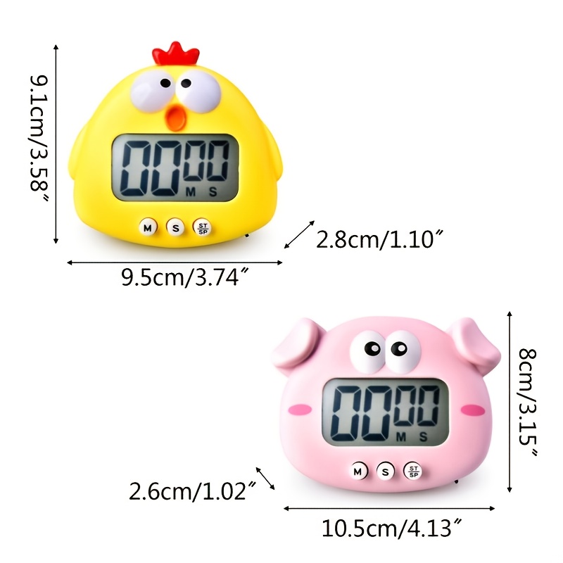 Kitchen Timer Timer Countdown Reminder Small Clock English - Temu