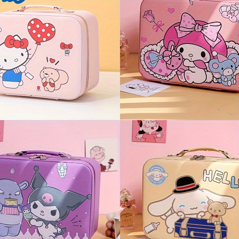 Hello Kitty Cartoon Cute Desktop Storage Box With Lid - Temu