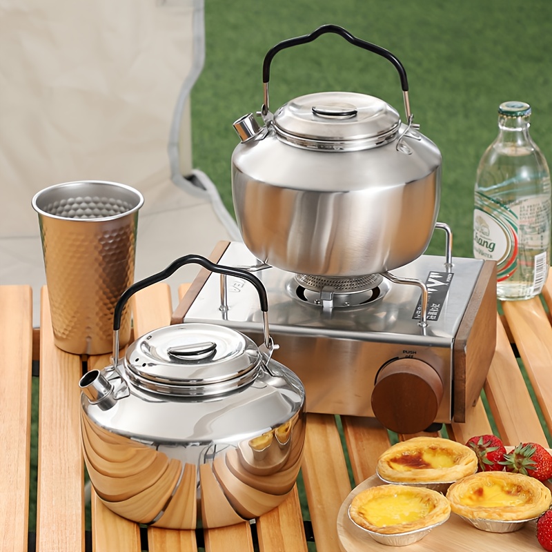 Camping Teapot, Stainless Outdoor Kettle, Camping Kettle, Portable  Lightweight Camp Kettle Camp Tea Pot, For Outdoor Hiking Picnic - Temu