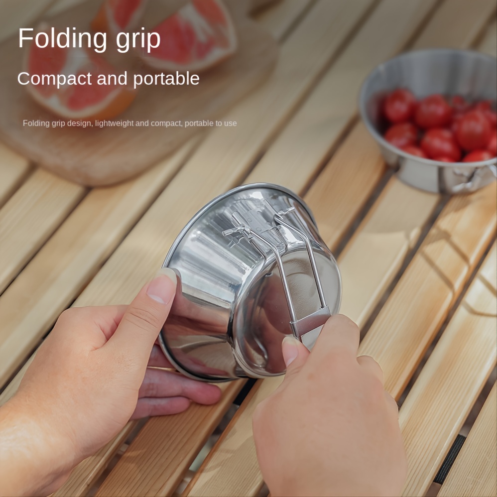 portable 304 stainless steel folding cup for   lightweight   and multifunctional