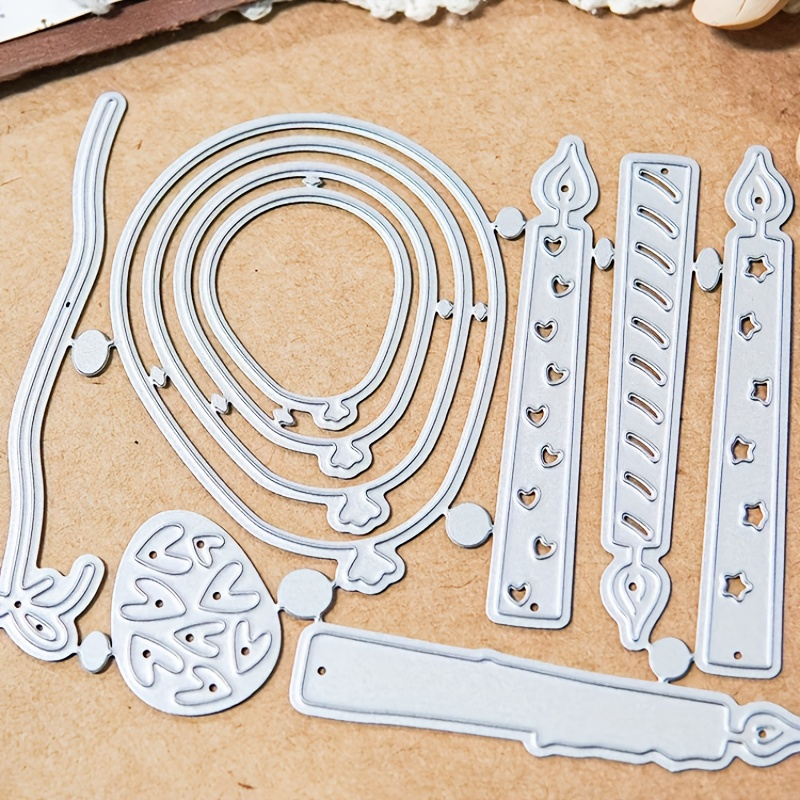 

2024 Candles And Balloons Metal Cutting Dies - Diaries, Diy Greeting Cards, And Handmade , Birthdays, And Cards