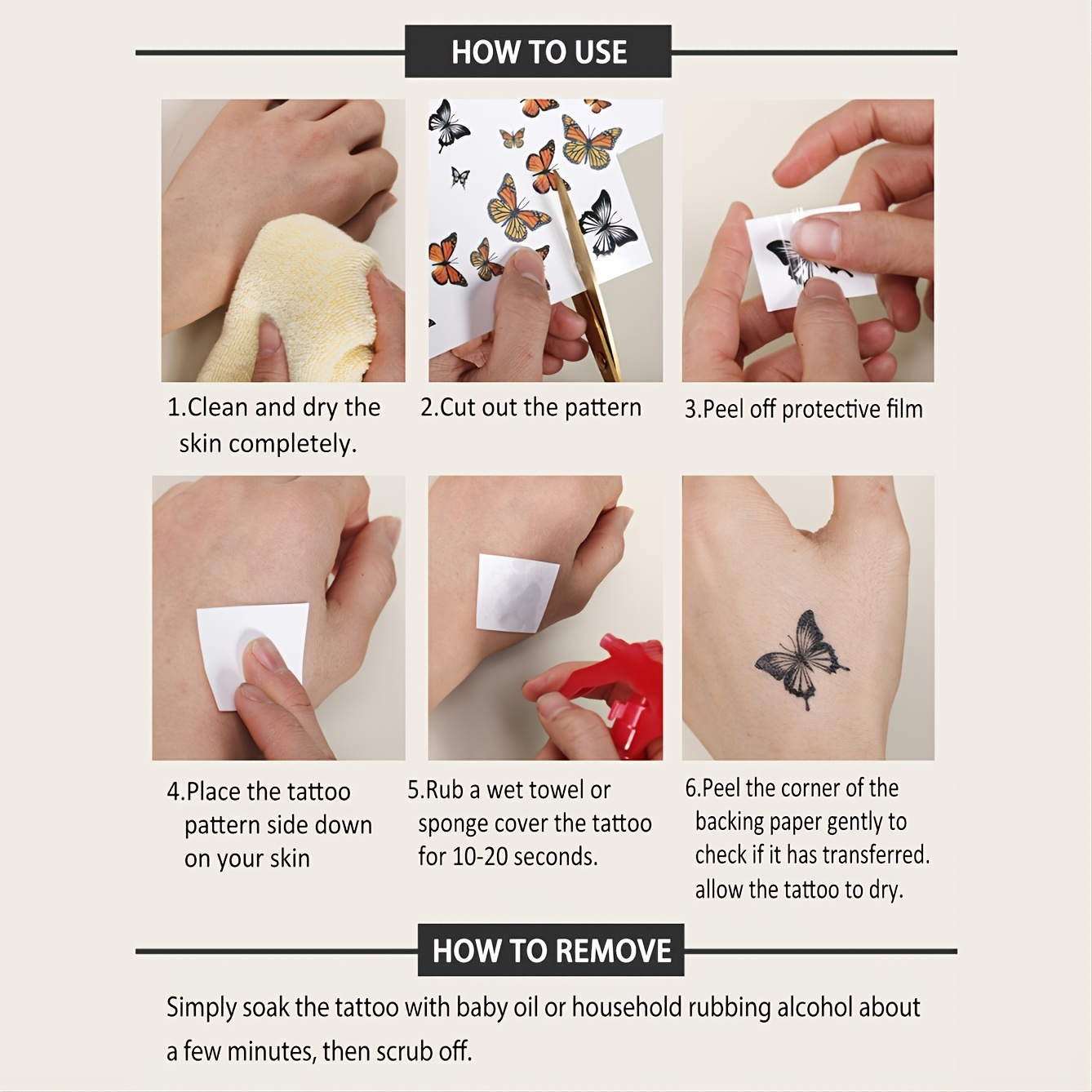 Mini Tattoos Set - Stylish Designs for Fingers, Wrists, Ears & More