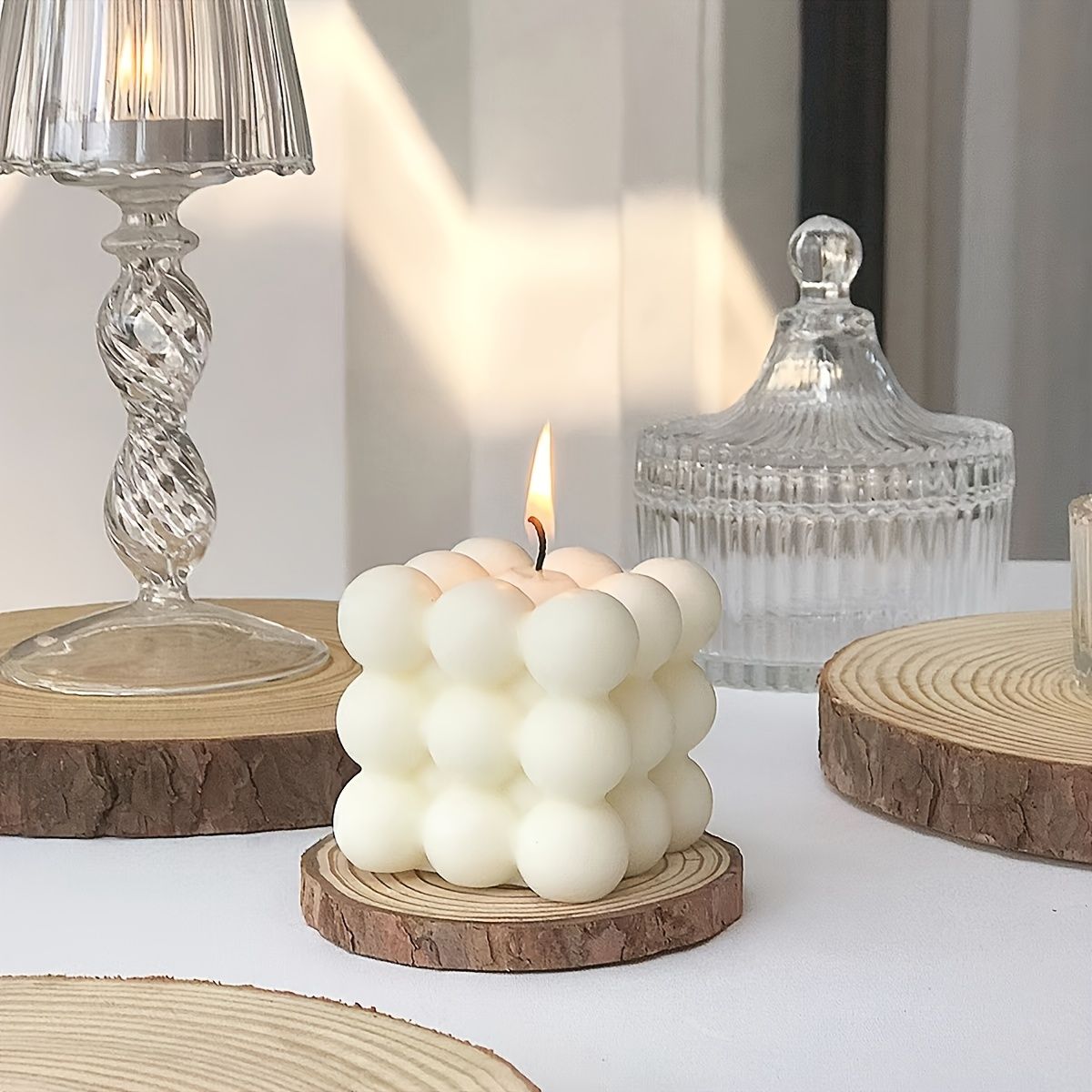 1pc bubble cube candle decorative candles soy wax scented candle for birthday wedding candle christmas gifts aesthetic candle 0