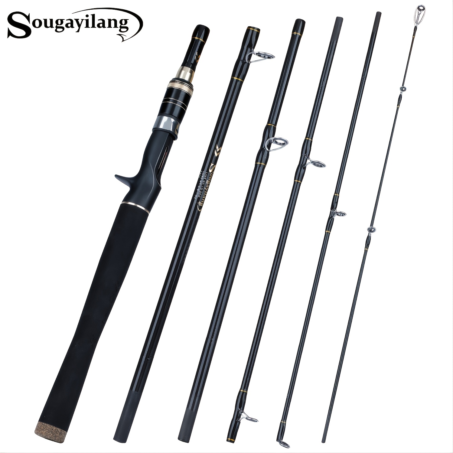 Sougayilang 6 Sections Lure Rod: Ultra light Casting Fishing - Temu