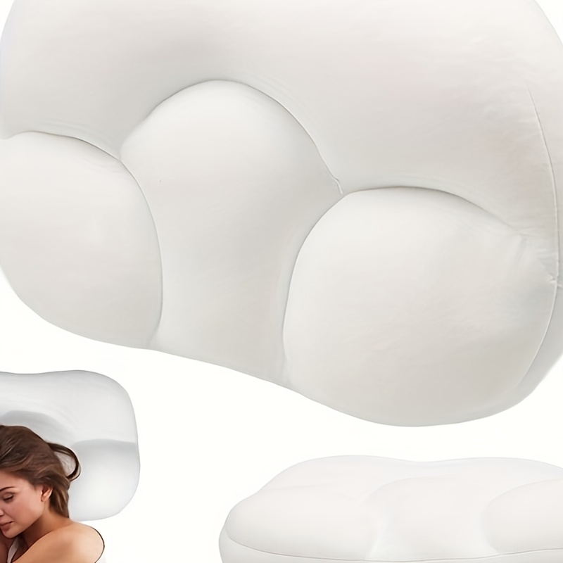 1pc All-round Sleeping Pillow, Soft Foam Bed Pillow Nursing Pillow 3D Ergonomic Sleeping Egg Shaped Pillow For Pregnant Mommy