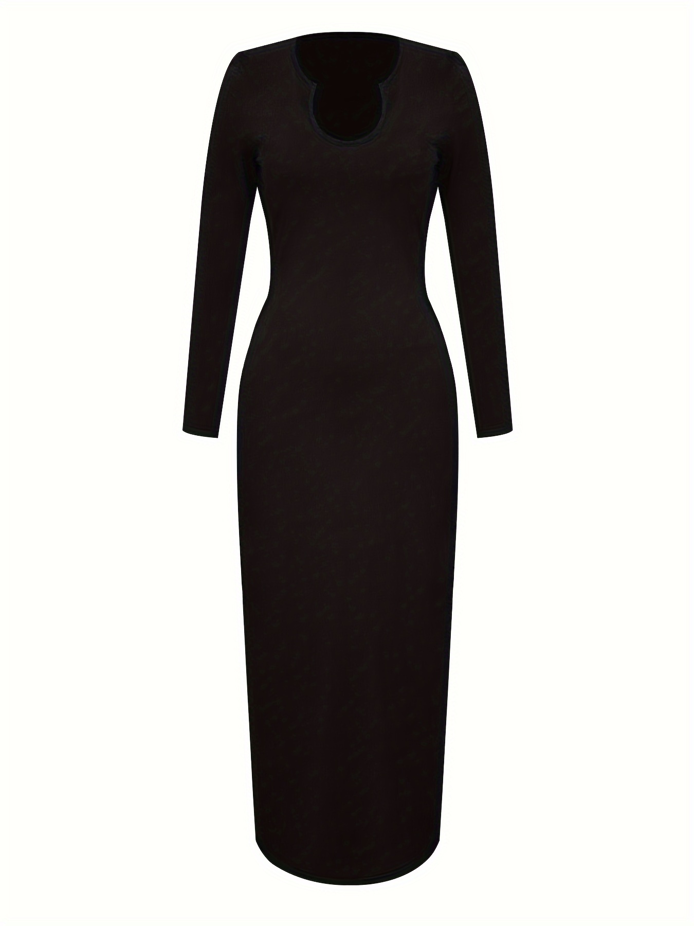 chinese dress ladies Elegant Solid Knitting Ribbed Evening Dresses For Women Clothes 2023 L –  Mega Mart Center main image 0
