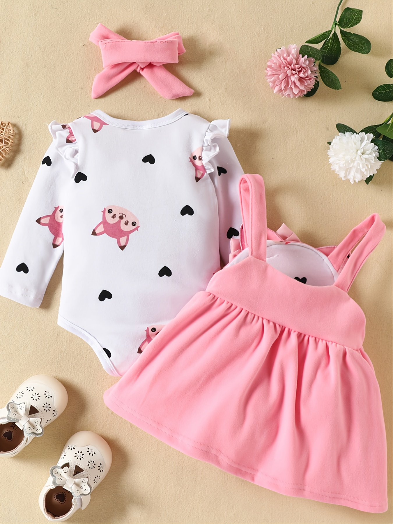 New Baby Girl Cute Fox Pattern Long sleeved Suspender Skirt - Temu Canada