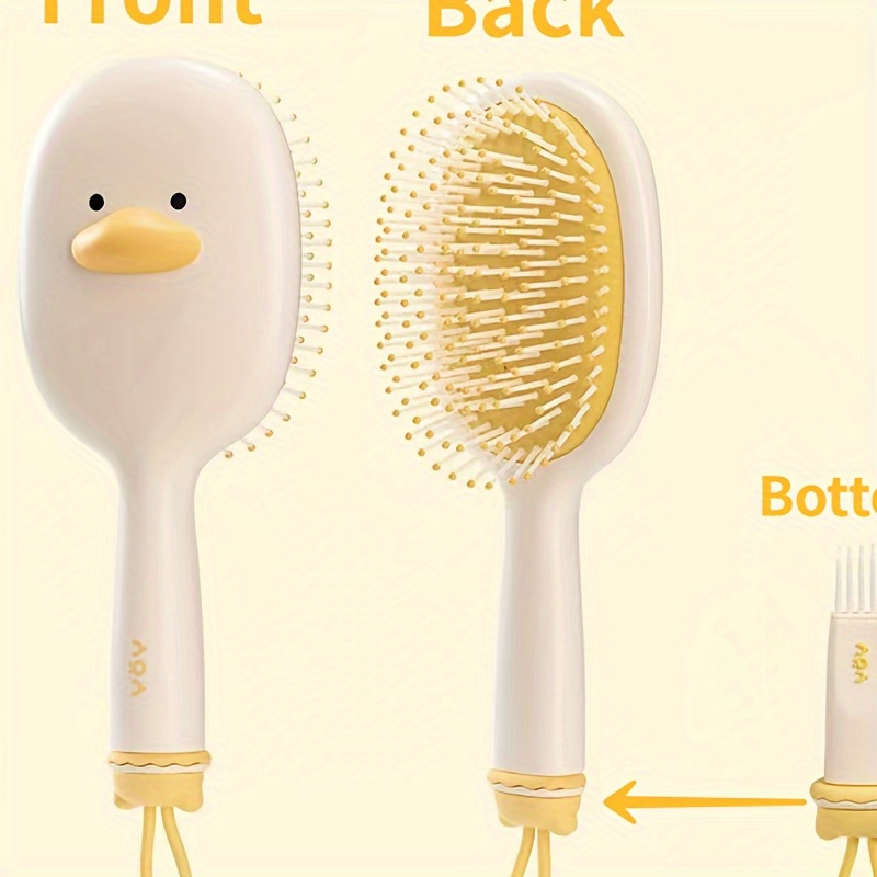 

Cute Cartoon Animal Hair Brush Set With Scalp Massage And Detangling Features - Sculpt Comb - Suitable For All Hair Types - Plastic Bristles With Abs Handle - Includes Hair Claw Storage (1 Pc)