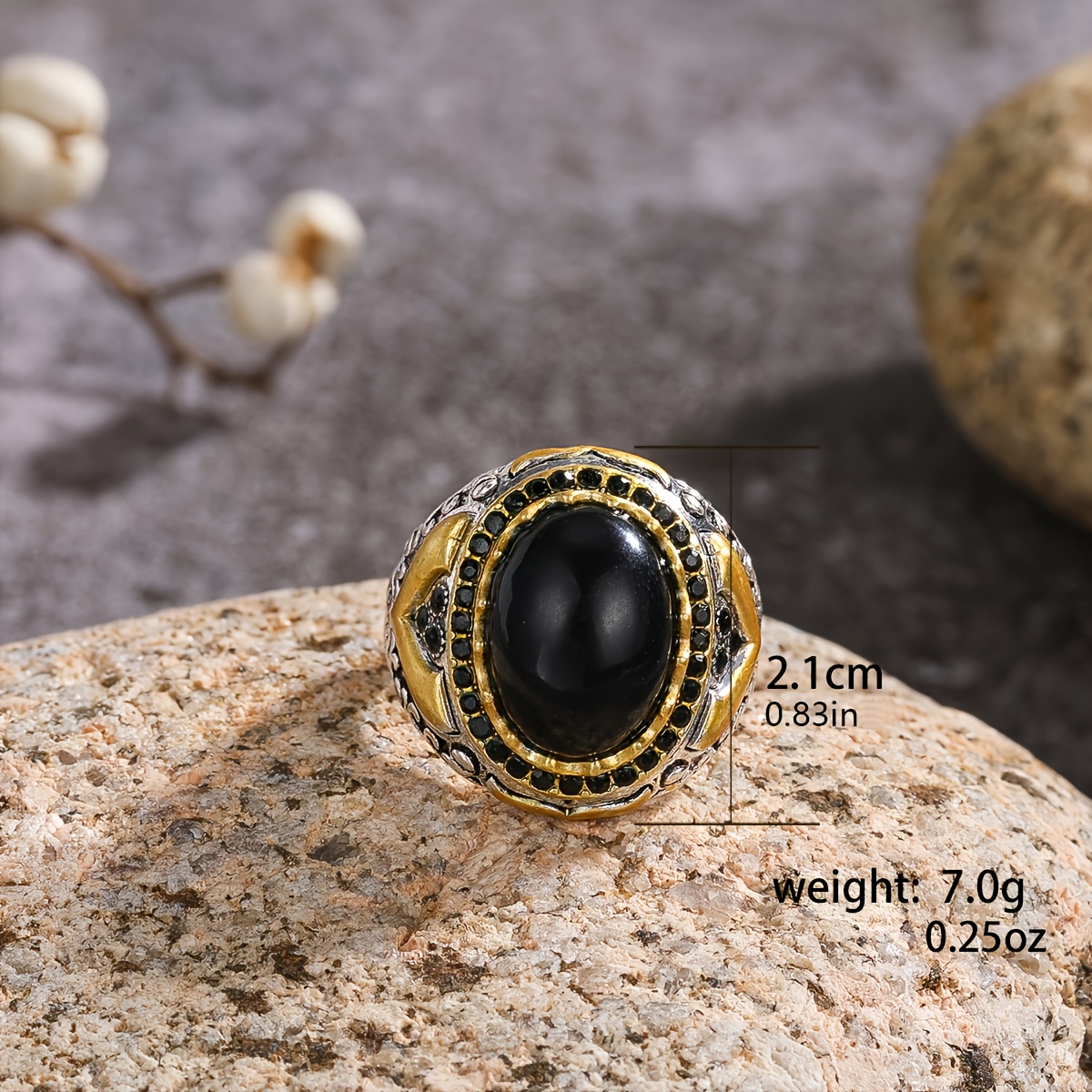 Men's Carved Ring, Unique Design