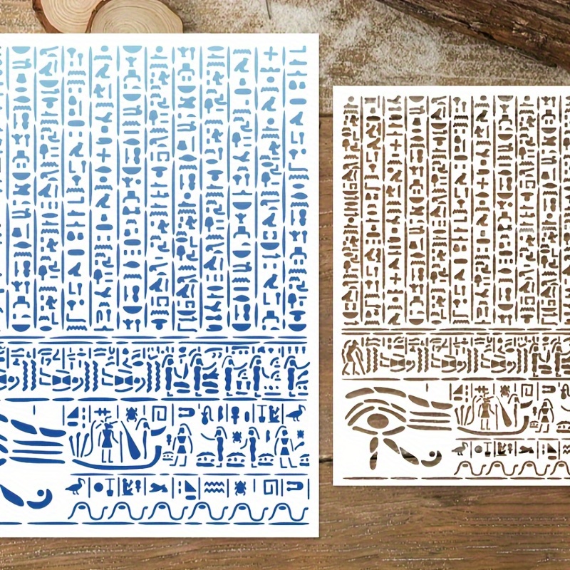 

1pc Ancient Egyptian And Symbols Plastic Stencil For Scrapbooking, Diy Crafting, Greeting Decoration, Artistic Backgrounds & Journals