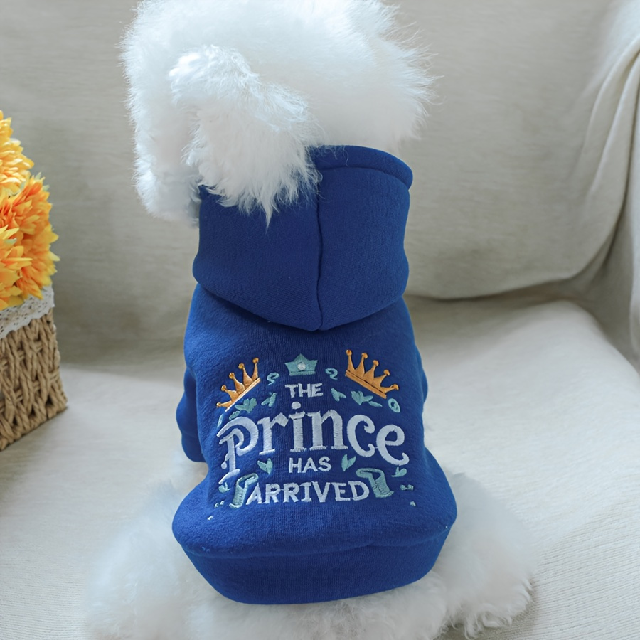 

Cozy Little Prince Pet Hoodie - Warm Pullover Sweatshirt For Small Dogs, Ideal For Schnauzers, Bichons, Pomeranians & Teddy