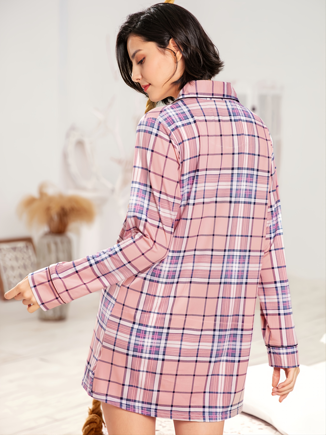 Plaid discount pajama dress