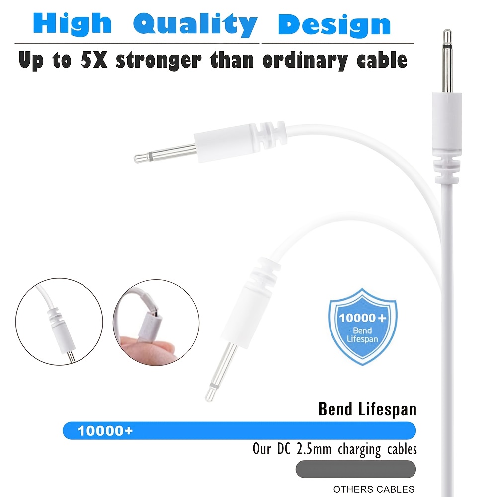 2 Pack 3.3ft DC Jack to USB Charging Cable Adapter