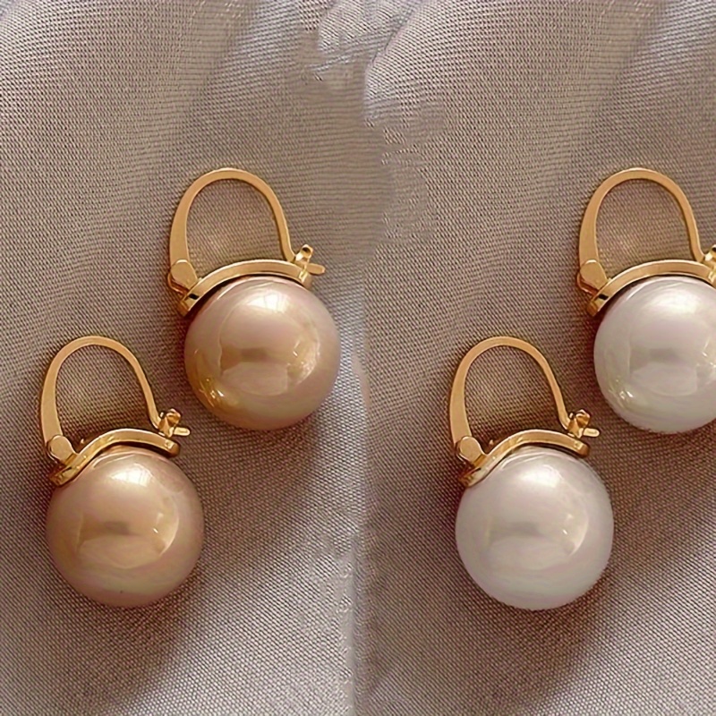 

Chic Pearl Drop Earrings For Women - Silvery Plated, Vintage Style, Parties & Gifts, Pearl, Earrings, Fashion, Party Gift