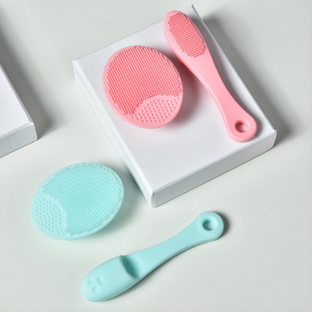 Handheld Silicone Facial Cleansing Brush Exfoliating - Temu