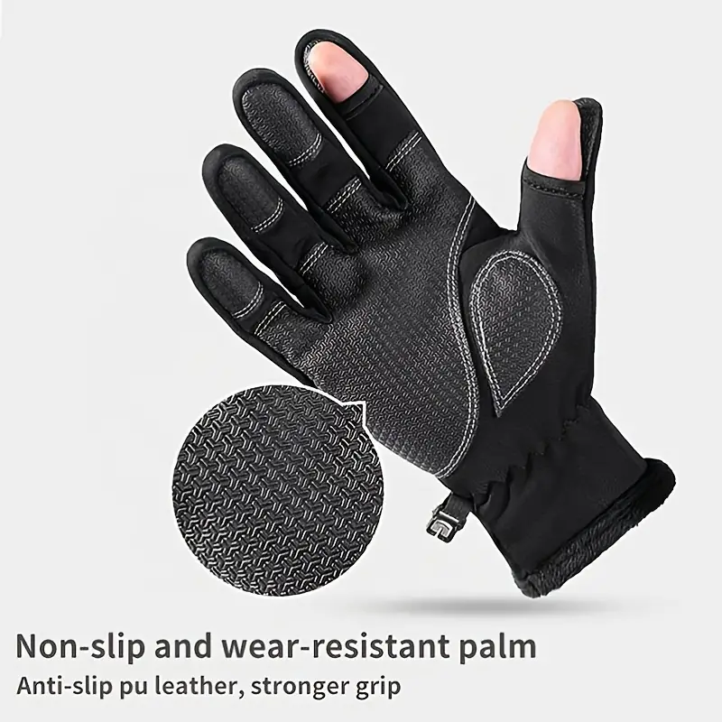 Gants imperméables de conception à deux doigts d'hiver, gants antidérapants  résistants à l'usure pour la chasse à la moto, le ski, le cyclisme - Temu  France