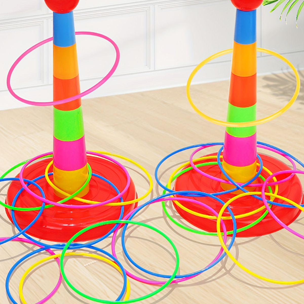 

Children's Game Tower Toys, Parent-child Interactive Puzzle And Leisure Games With Throwing Rings, Indoor And Outdoor Children's Competition Games, Children's Educational Toys