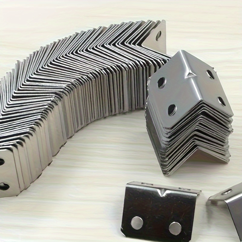 

150pcs 201 Steel Brackets - L-shaped Metal For Drawer, , And