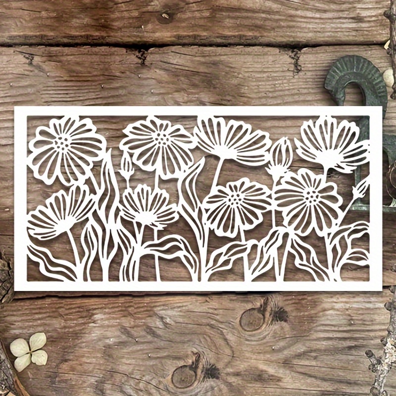 

1pc Floral Artist Design Chamomile/daisy/poppy Stencils For Diy Scrapbooking, Embossing, Photo Albums, Birthday, , Holidays As Day Cards, And Other Crafts. !