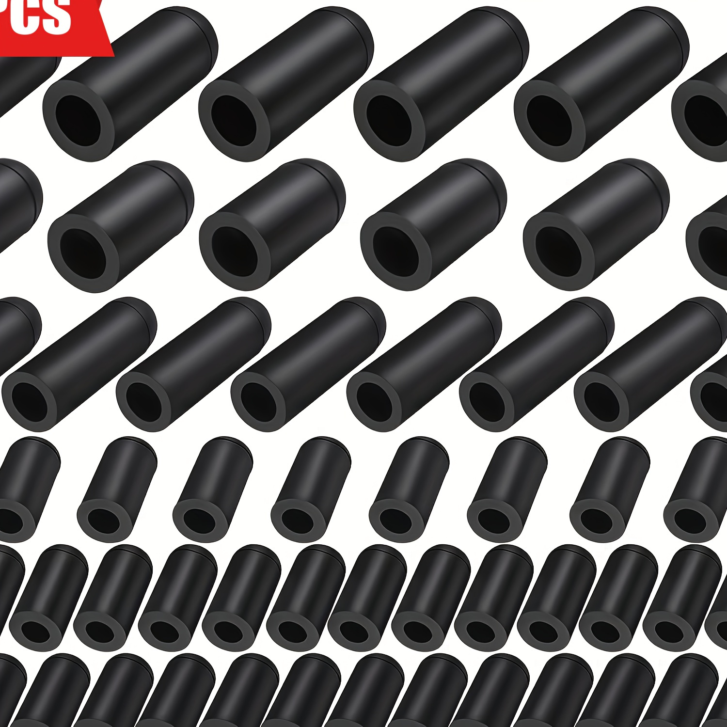 

80pcs Black Rubber Vacuum Hose Caps Assortment - 6 Sizes, Automotive Carburetor Plugs, For Topomatic Replacement Parts, Carburetor Maintenance | Sleek Black | Rubber